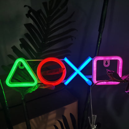 LED PlayStation Symbol Neon Light Modelling Light Colour Light