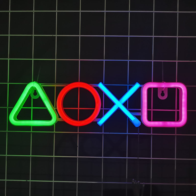 LED PlayStation Symbol Neon Light Modelling Light Colour Light