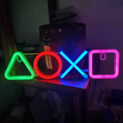 LED PlayStation Symbol Neon Light Modelling Light Colour Light