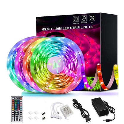 LED Strip Lights Lamp 5050 RGB Flexible Tape Diode 5M Controller Room Décor