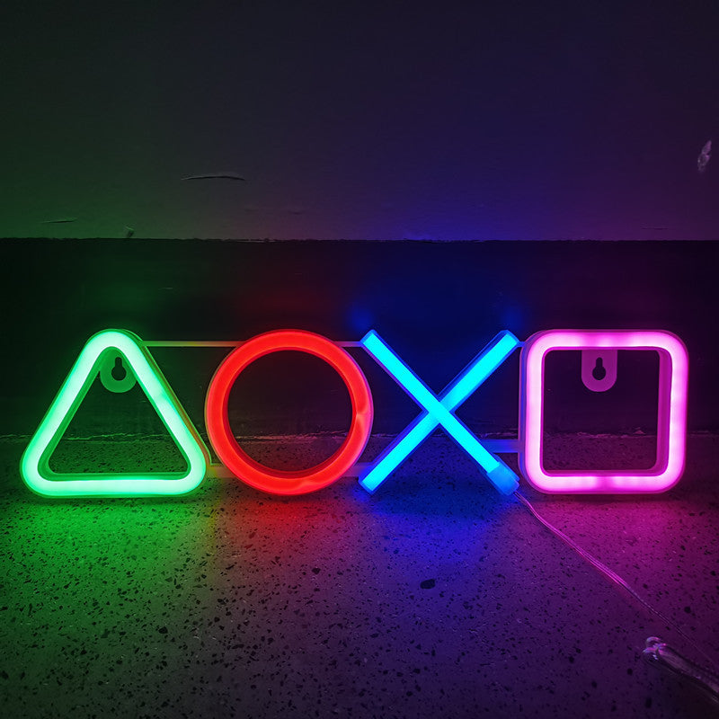 LED PlayStation Symbol Neon Light Modelling Light Colour Light