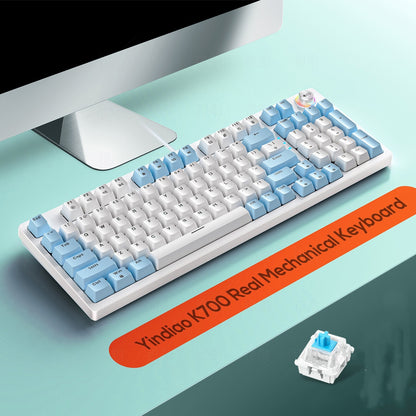 Silver Carving K700 Custom Luminous Mechanical Keyboard Gaming 96 Keys