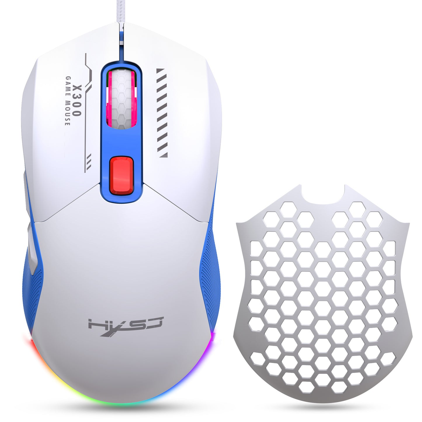 Hollow Out Wired E-sports MOUSE RGB Luminous Lightweight